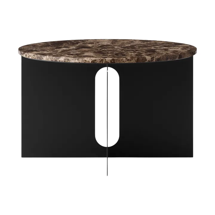Androgyne sidobord - Emperador marmor-svart stål, Ø65 cm - Audo Copenhagen