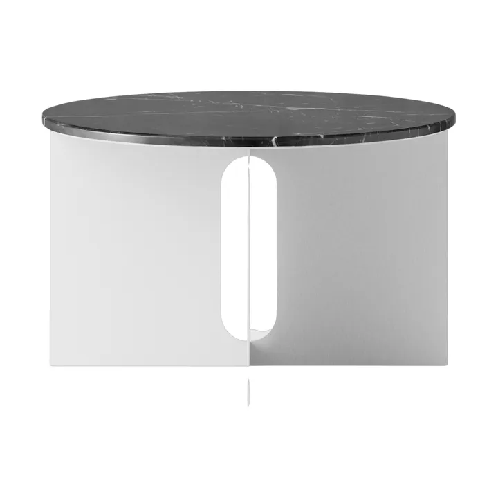 Androgyne sidobord - Nero Maquina marmor-borstat stål, Ø65 cm - Audo Copenhagen