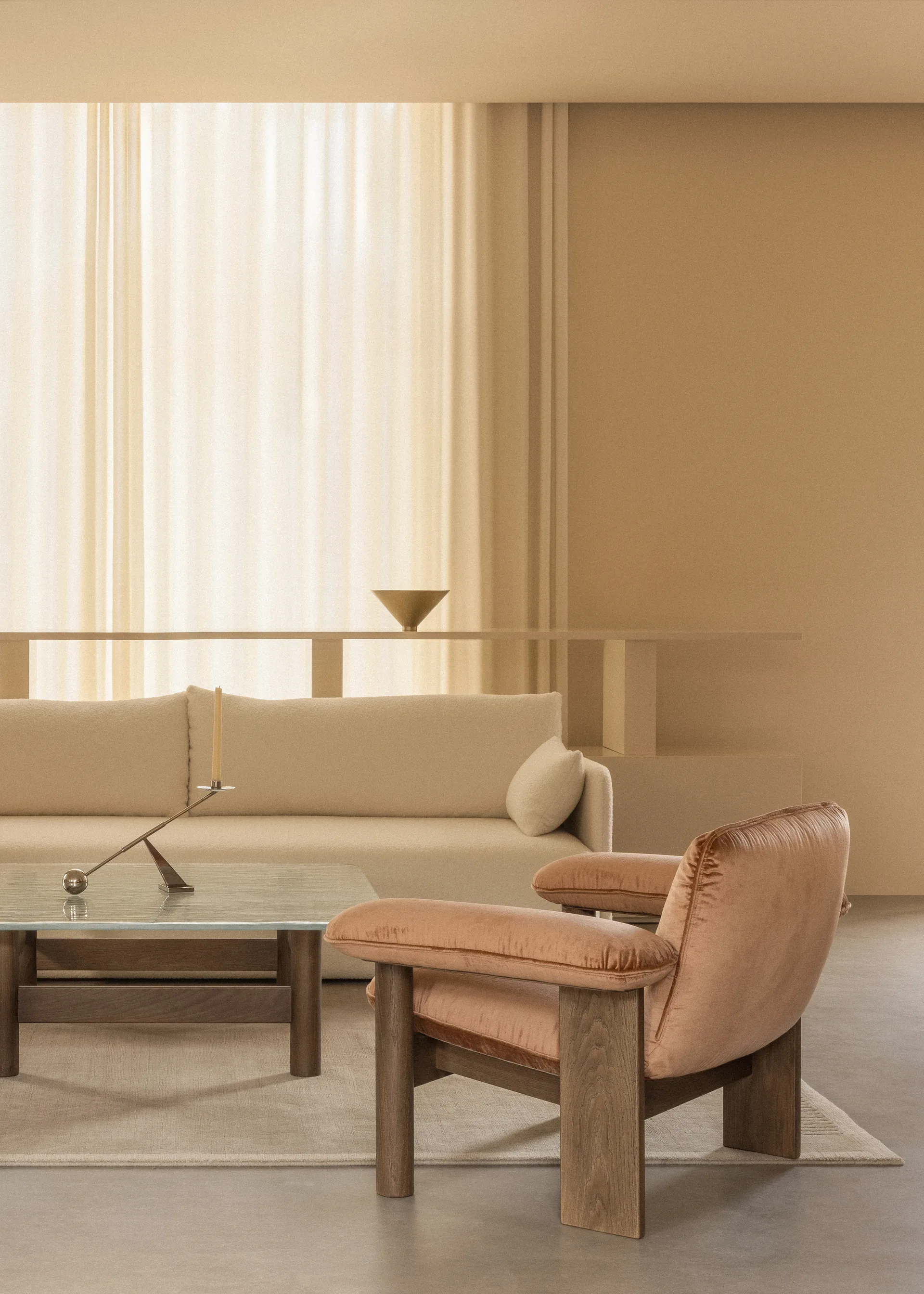 Brasilia fåtölj low back, Dark oak-Avalon 012 Audo Copenhagen