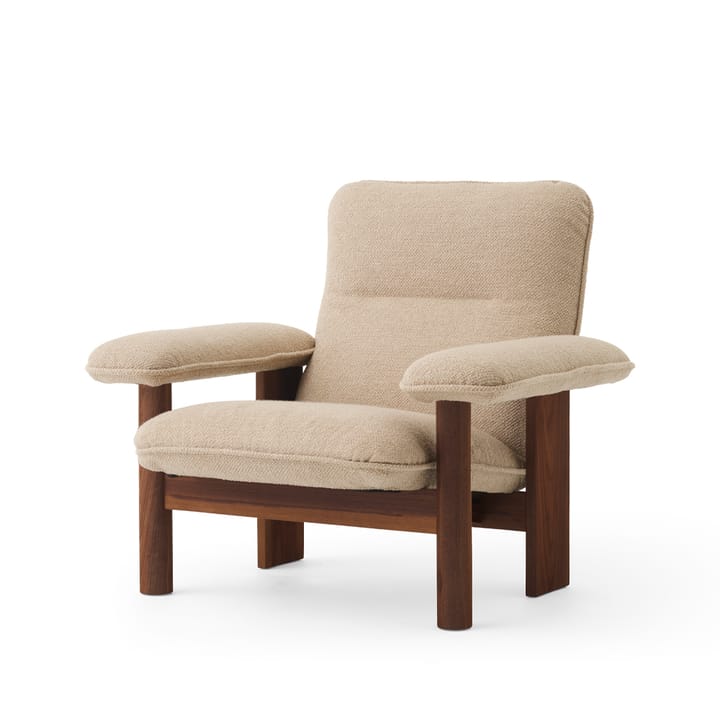 Brasilia fåtölj, Walnut-Bouclé 02 beige Audo Copenhagen