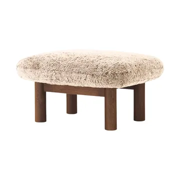 Brasilia fotpall - Dark oak-Nature sheepskin curly - Audo Copenhagen