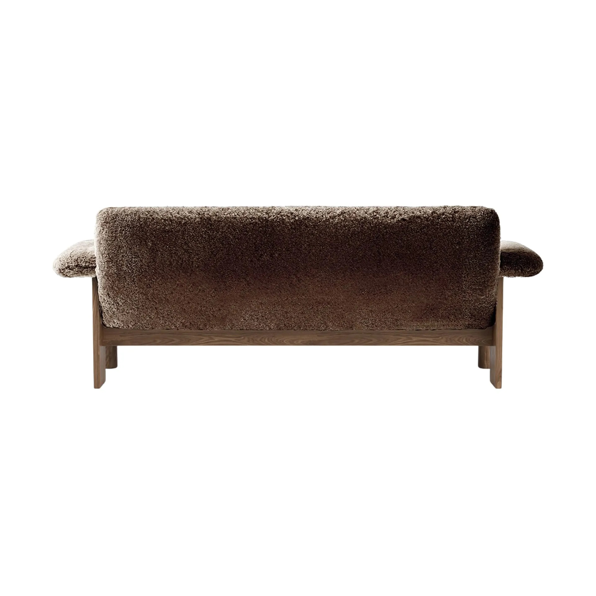 Brasilia soffa 2-sits, Walnut-Sahara sheepskin curly Audo Copenhagen