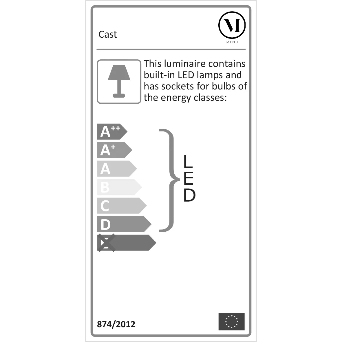 Cast shape 3 pendel, Svart Audo Copenhagen