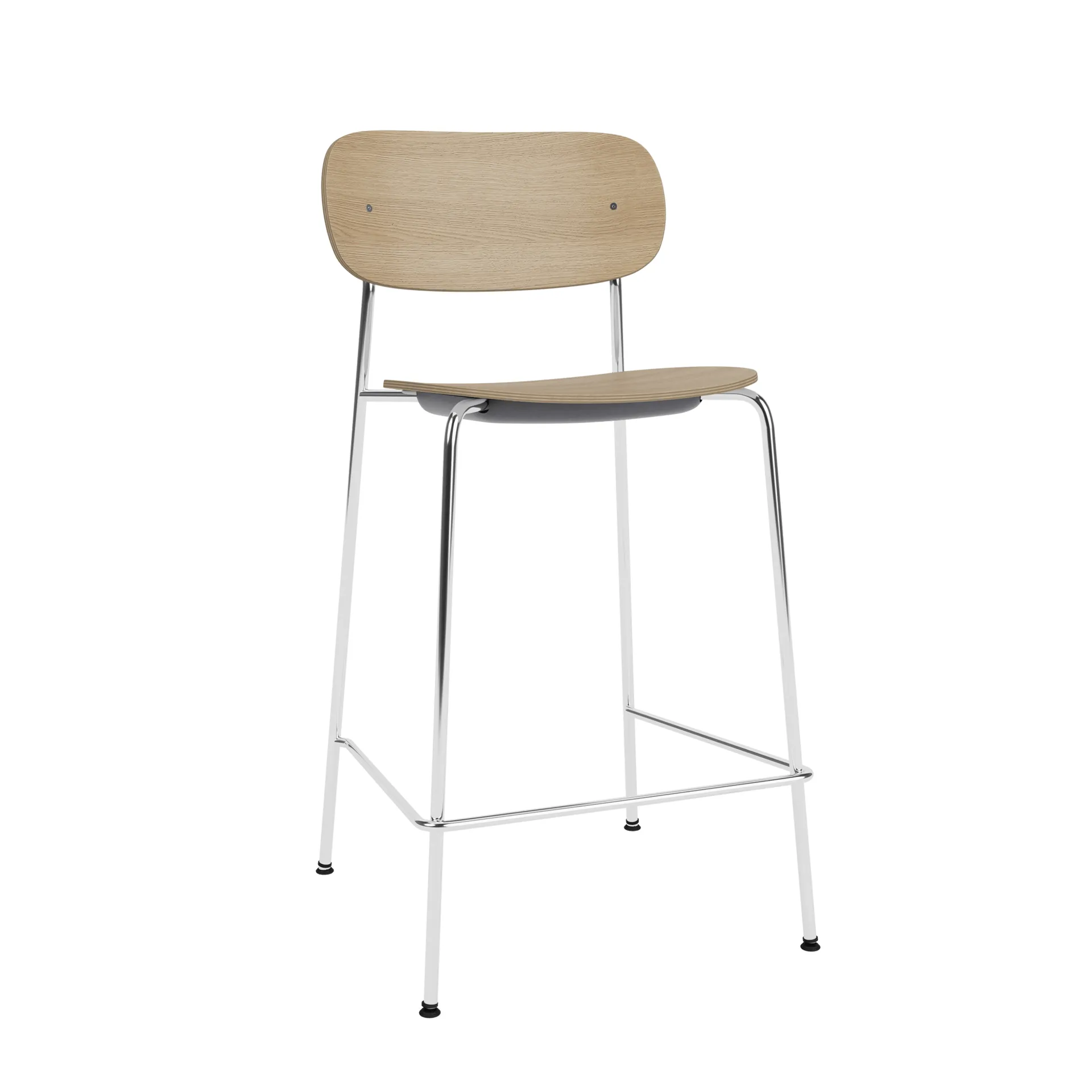 Co Bar Chair barstol, Ek-kromat stål, 65 cm Audo Copenhagen