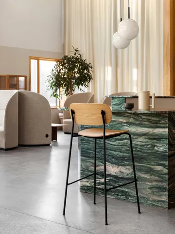 Co Bar Chair barstol - Ek-kromat stål, 75 cm - Audo Copenhagen