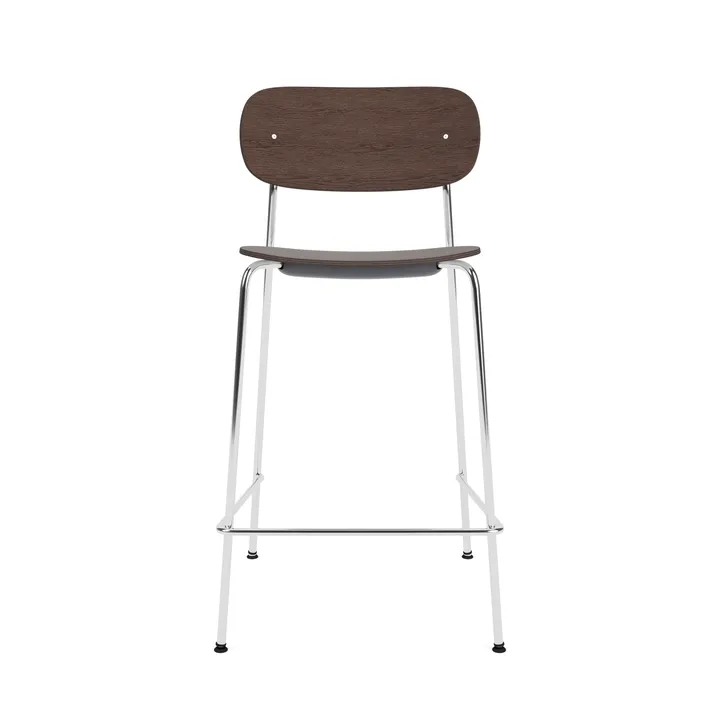 Co Bar Chair barstol - Mörkbetsad ek-kromat stål, 65 cm - Audo Copenhagen