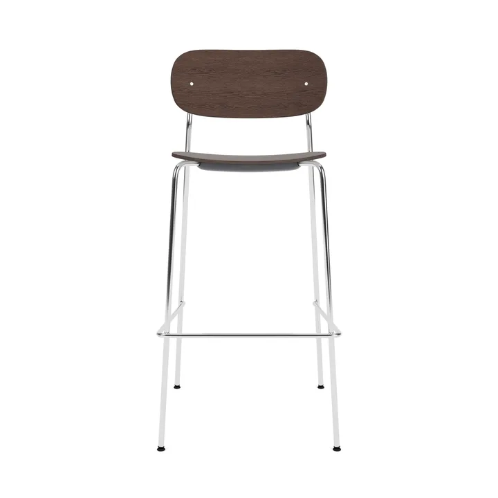 Co Bar Chair barstol - Mörkbetsad ek-kromat stål, 75 cm - Audo Copenhagen