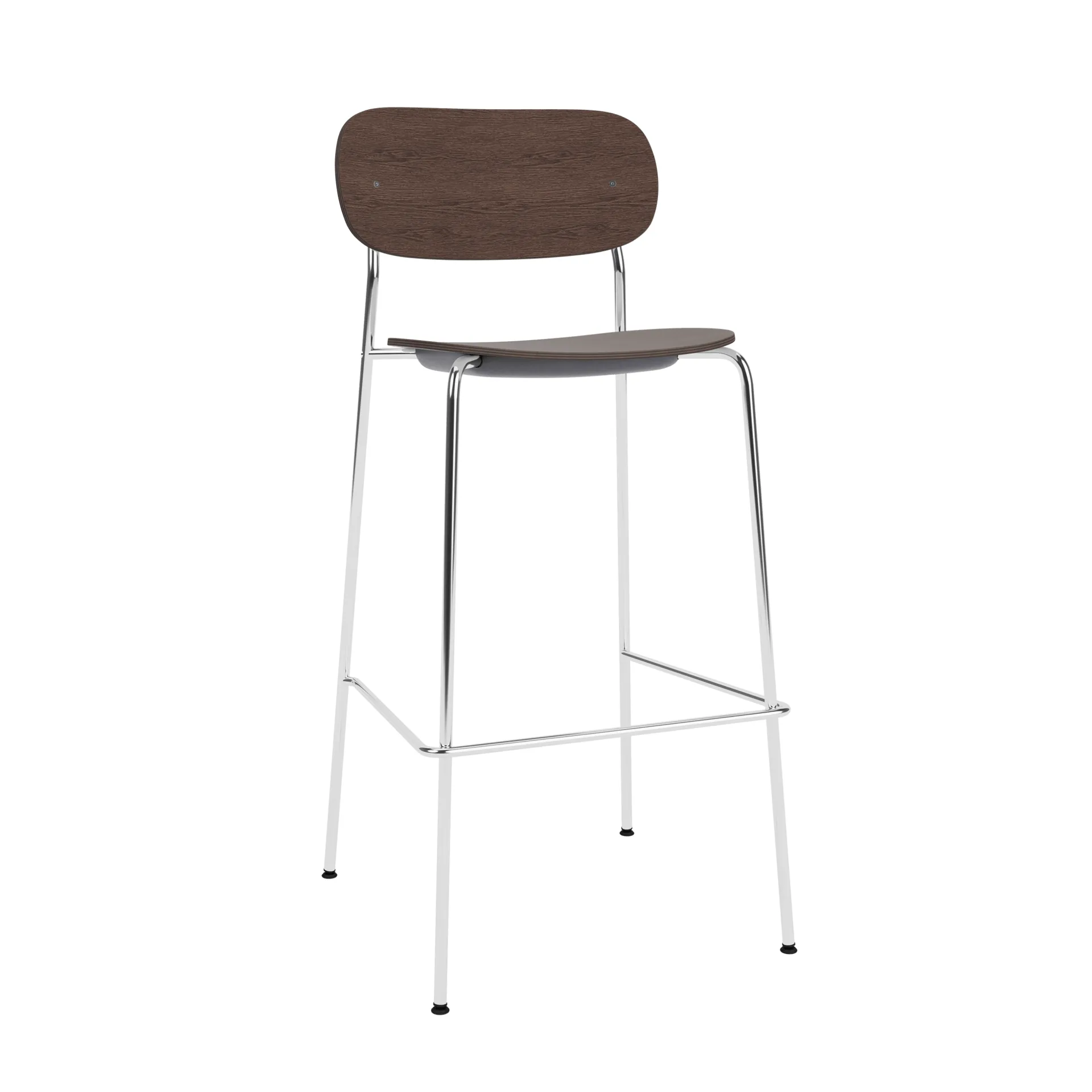Co Bar Chair barstol, Mörkbetsad ek-kromat stål, 75 cm Audo Copenhagen