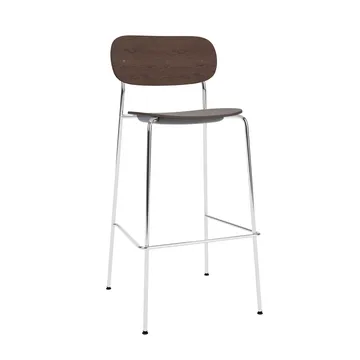 Co Bar Chair barstol - Mörkbetsad ek-kromat stål, 75 cm - Audo Copenhagen