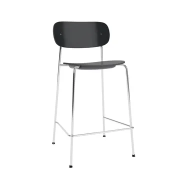 Co Bar Chair barstol - Svart ek-kromat stål, 65 cm - Audo Copenhagen