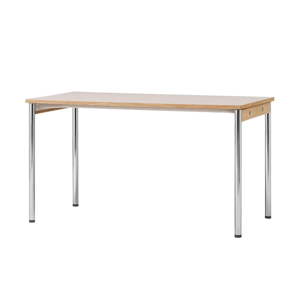 Co Table konferensbord 140x70cm, Chrome-laminate creme Audo Copenhagen
