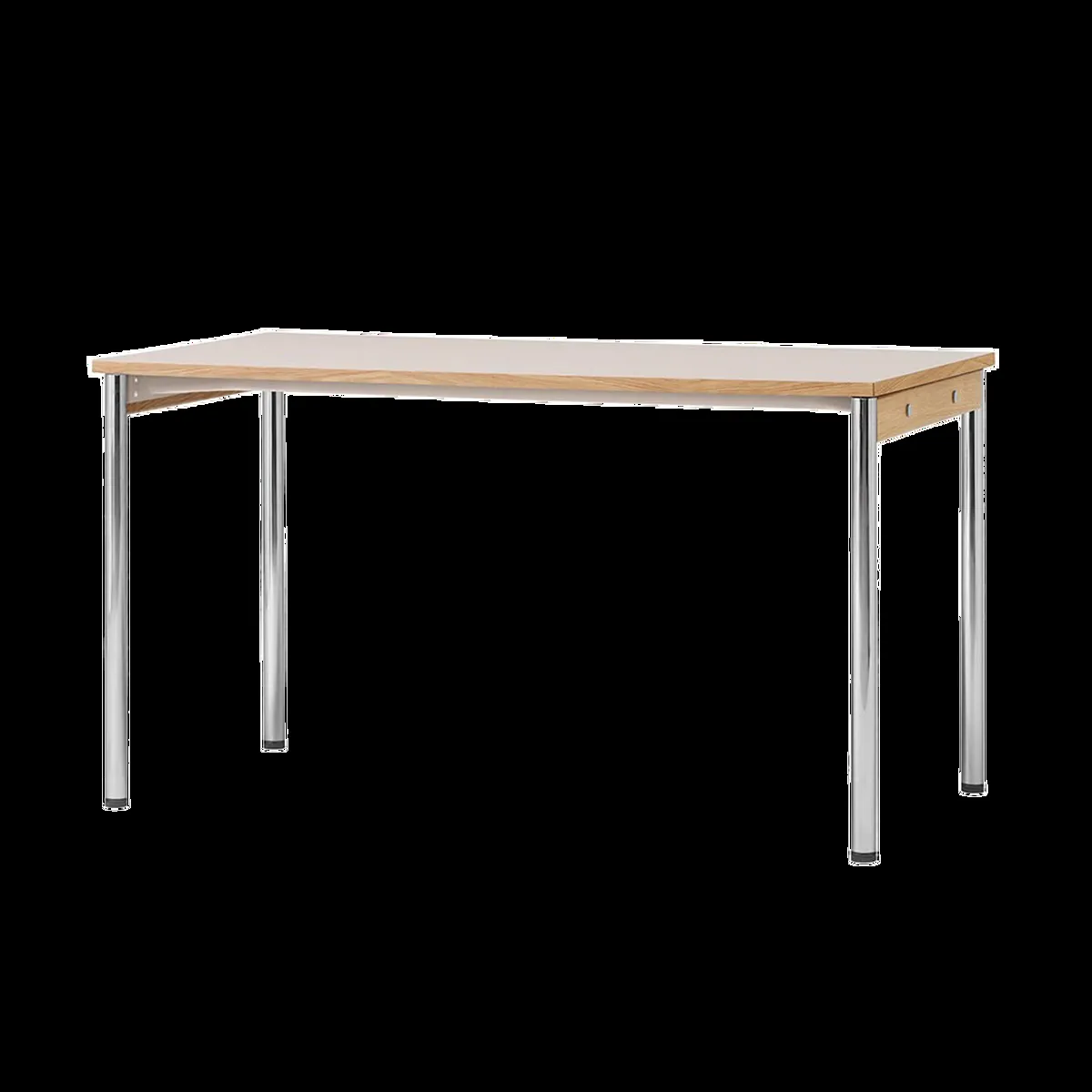 Audo Copenhagen Co Table konferensbord 140x70cm Chrome-laminate creme