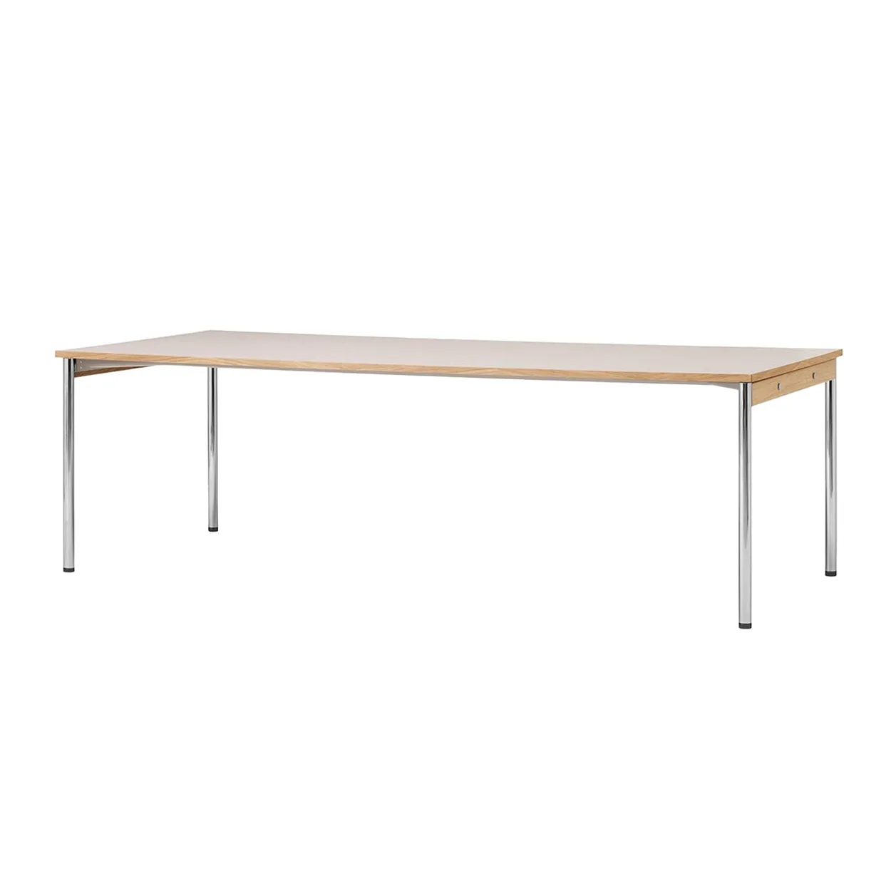 Audo Copenhagen Co Table konferensbord 240x100cm Chrome-laminate creme