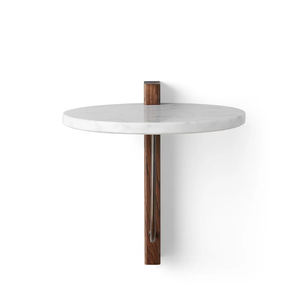 Corbel hylla, marmor carrara, mörkbetsad ek Audo Copenhagen