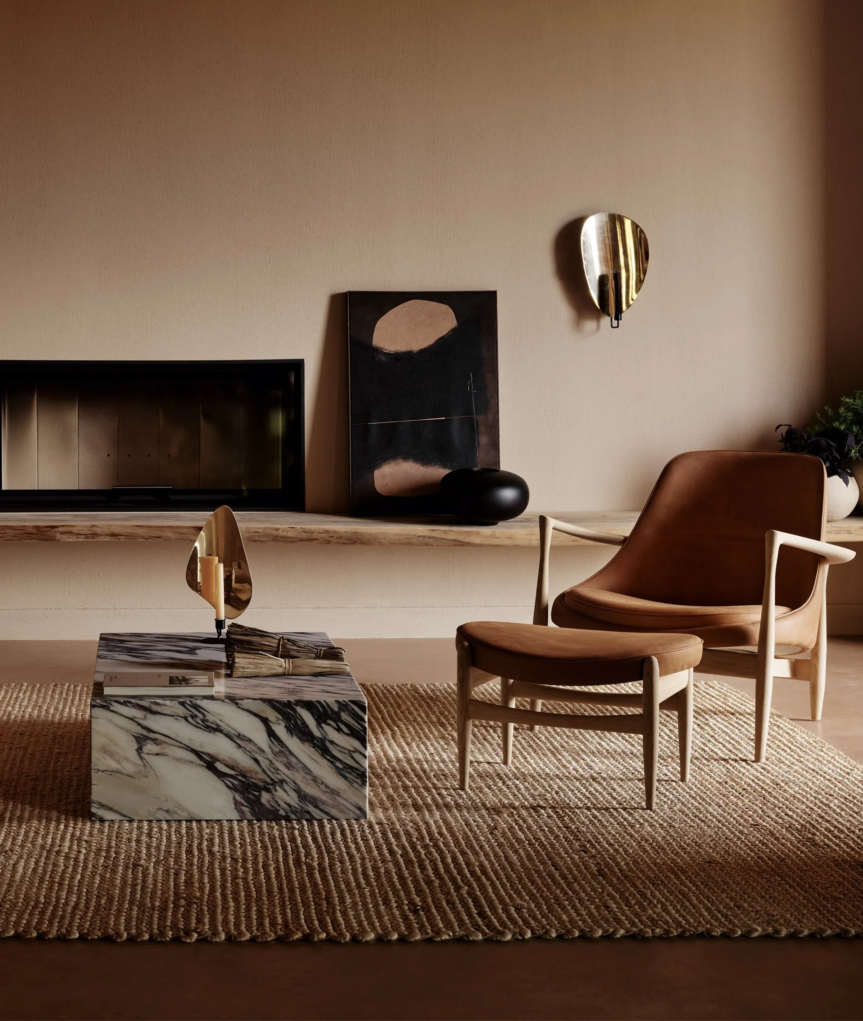 Flambeau ljusstake 30 cm, Black-polished brass Audo Copenhagen