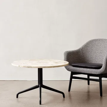 Harbour Column loungebord - Marble off white-svart stålstativ - Audo Copenhagen