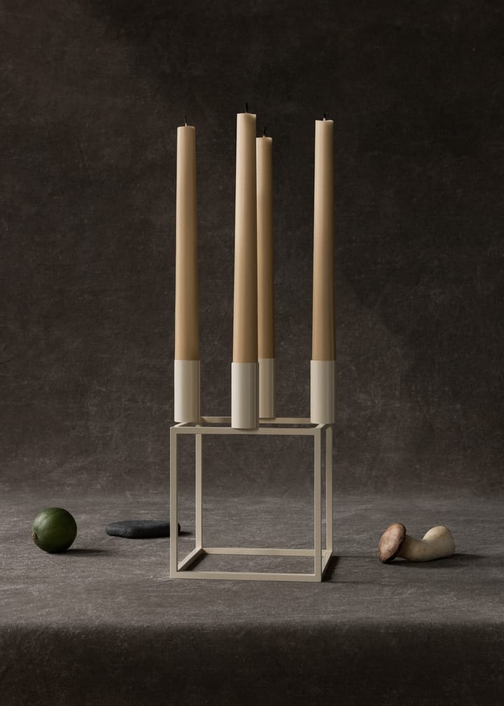 Kubus 4 ljusstake, Ivory Audo Copenhagen