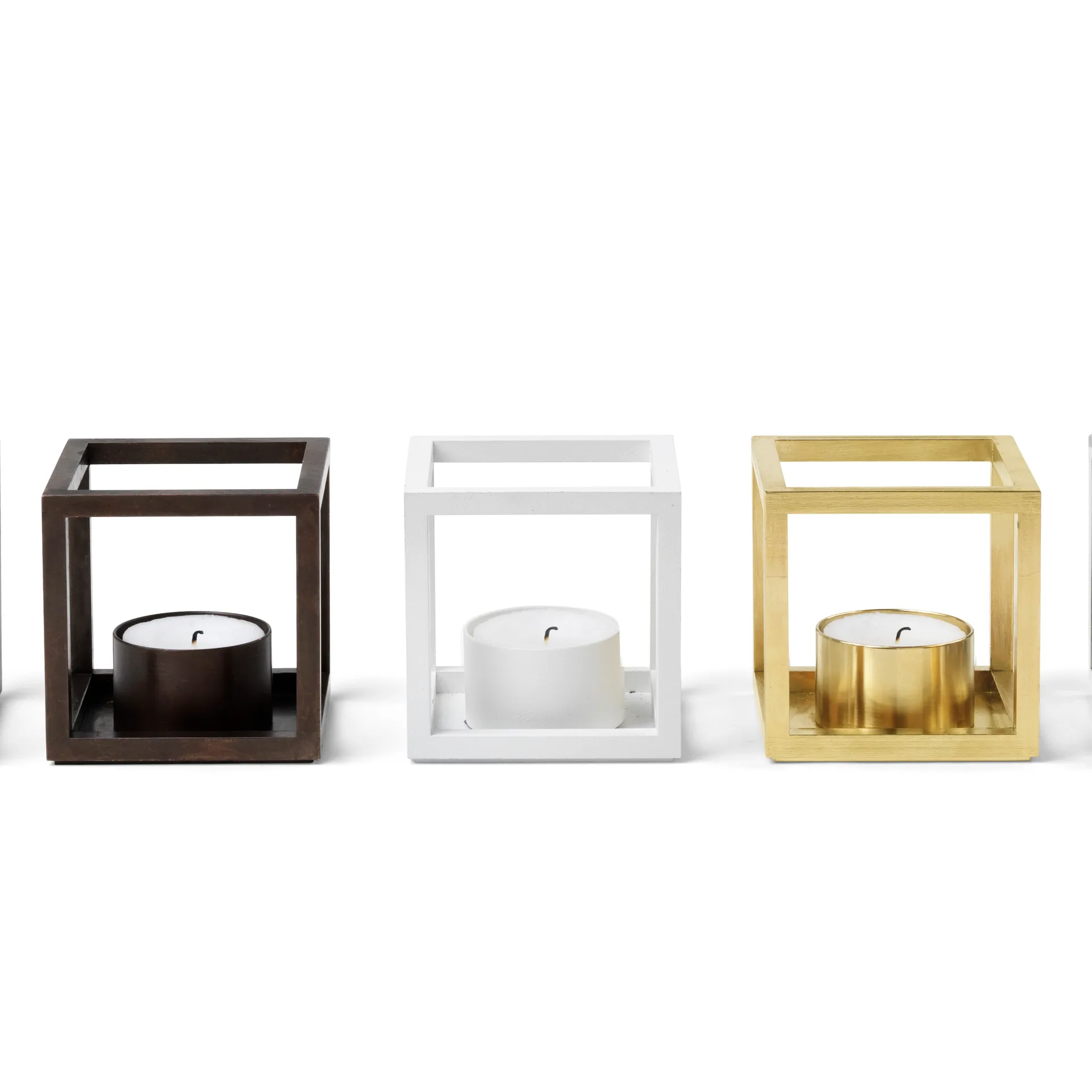 Kubus ljuslykta, vit Audo Copenhagen