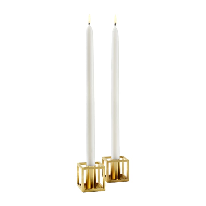 Kubus Micro ljusstake 2-pack, Mässing Audo Copenhagen