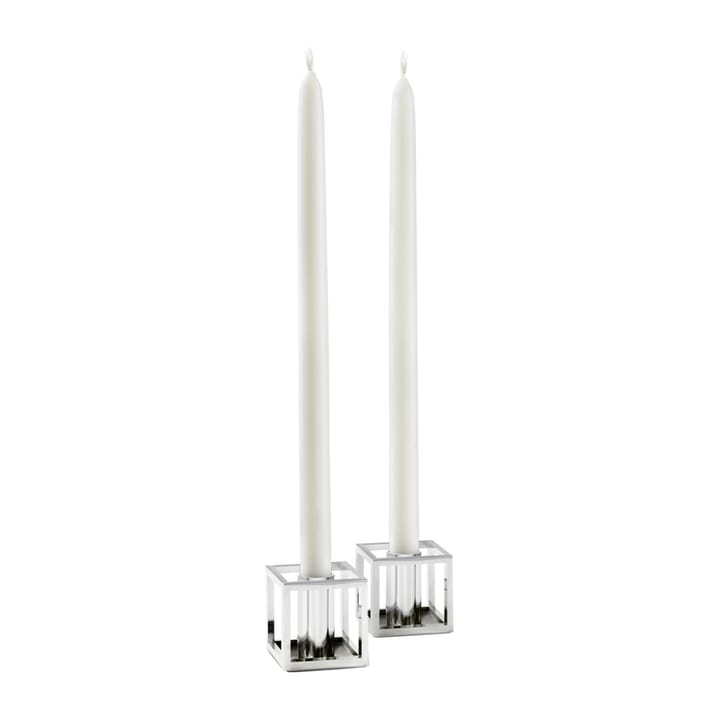 Kubus Micro ljusstake 2-pack, Nickel Audo Copenhagen