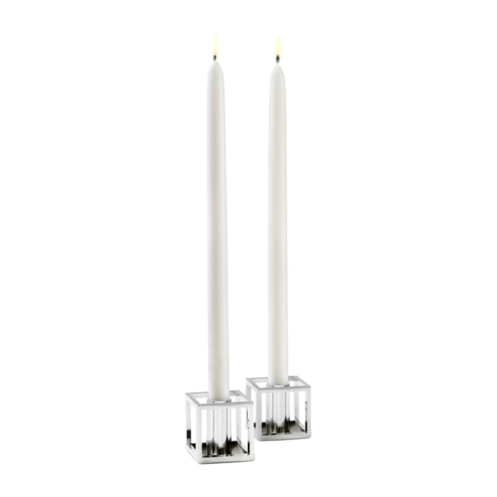 Kubus Micro ljusstake 2-pack, Nickel Audo Copenhagen