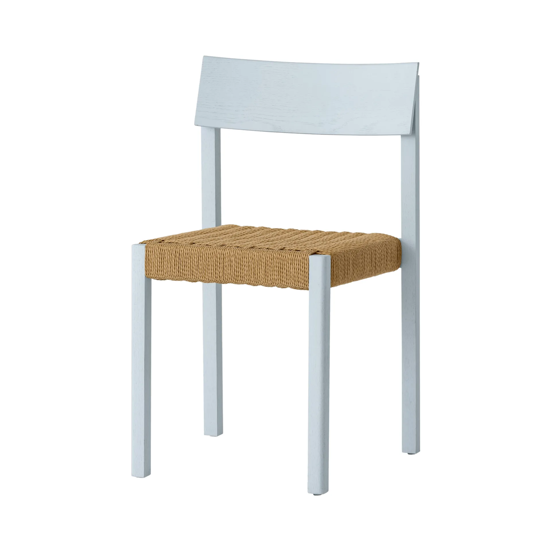 Mauro stol, Linen blue ek-naturflätad sits Audo Copenhagen