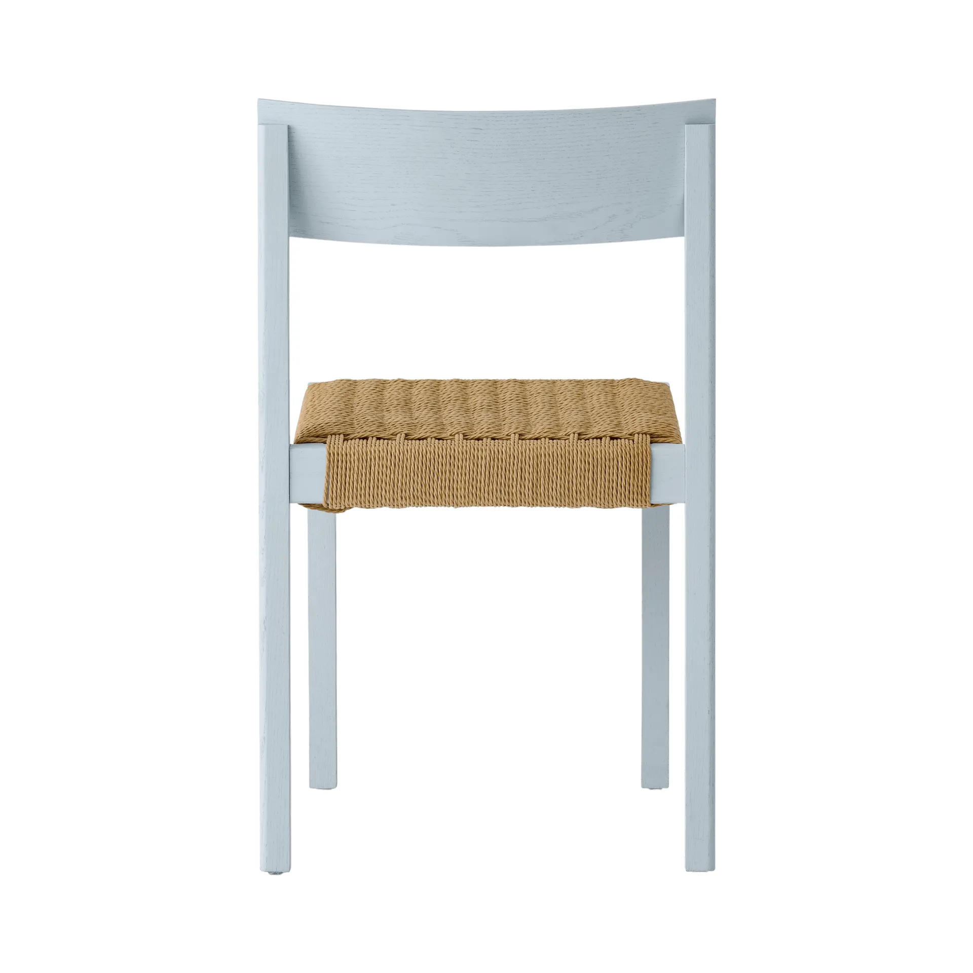 Mauro stol, Linen blue ek-naturflätad sits Audo Copenhagen