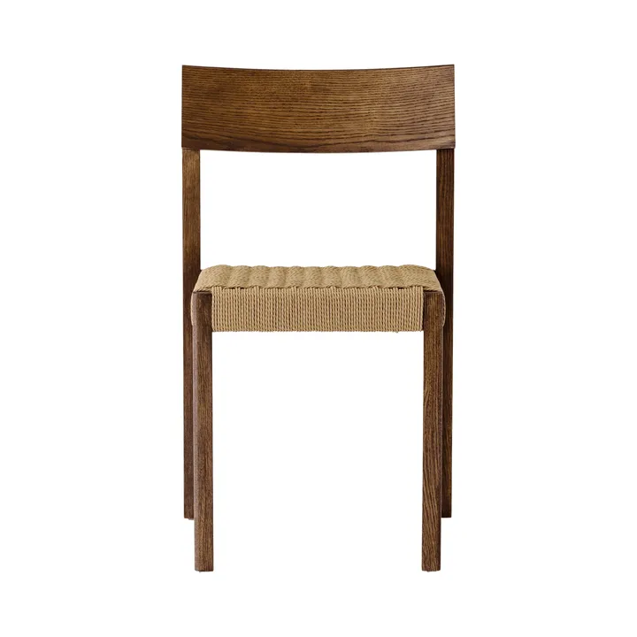Mauro stol - Mörkbetsad ek-naturflätad sits - Audo Copenhagen