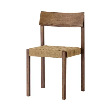 Mauro stol - Mörkbetsad ek-naturflätad sits - Audo Copenhagen