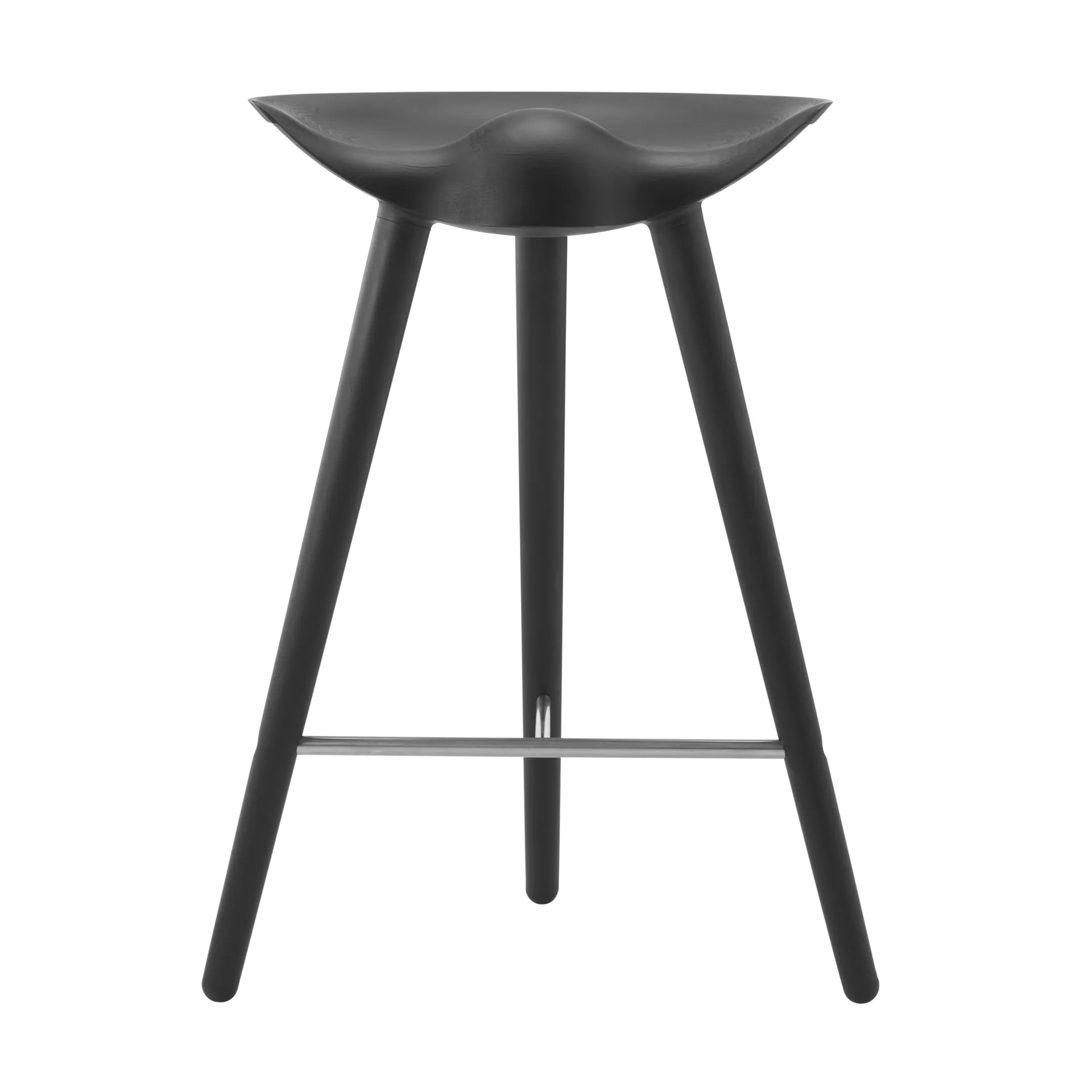 ML42 barstol 69 cm, Svartbetsad bok-stål Audo Copenhagen