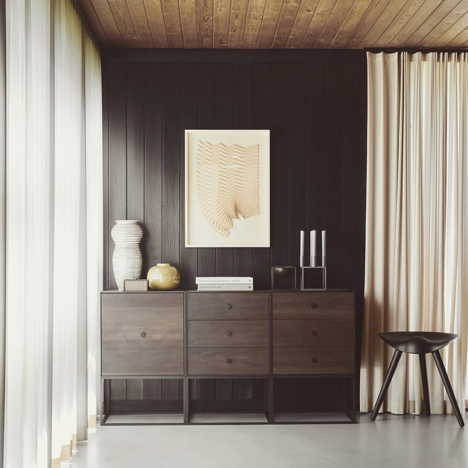 ML42 pall 48 cm, Brunoljad ek Audo Copenhagen