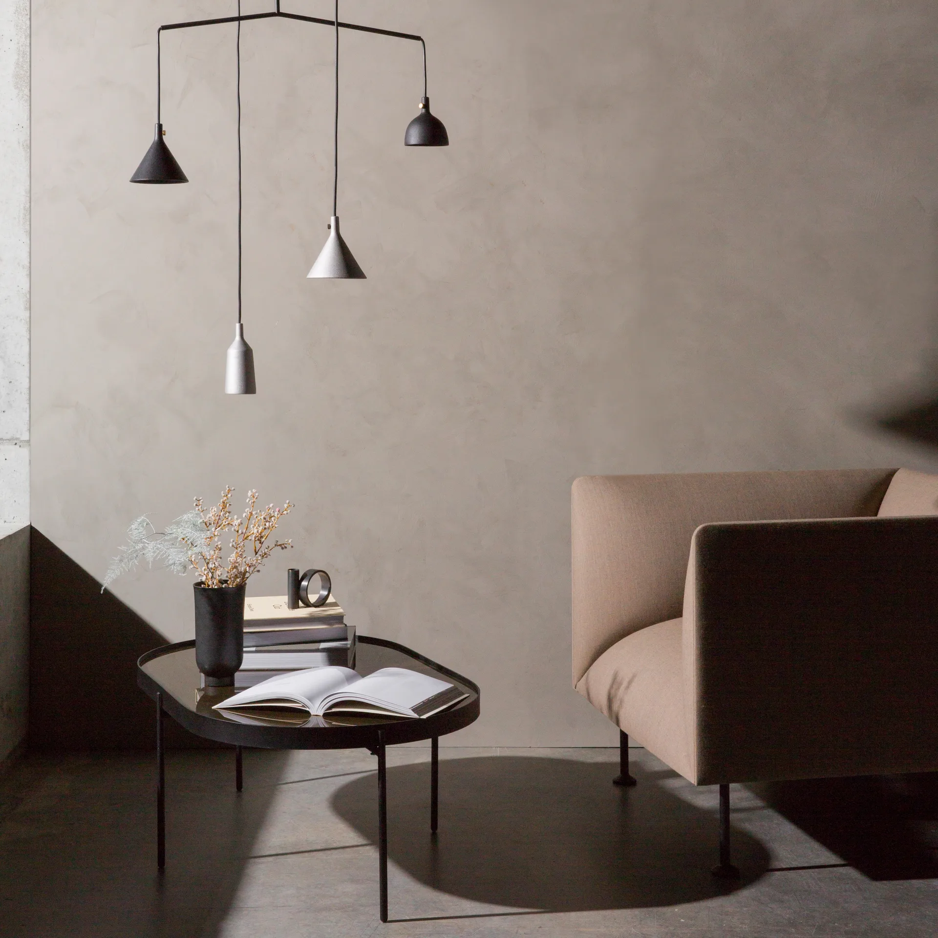 NoNo soffbord L 59,5x96,5 cm, Svart-brun Audo Copenhagen