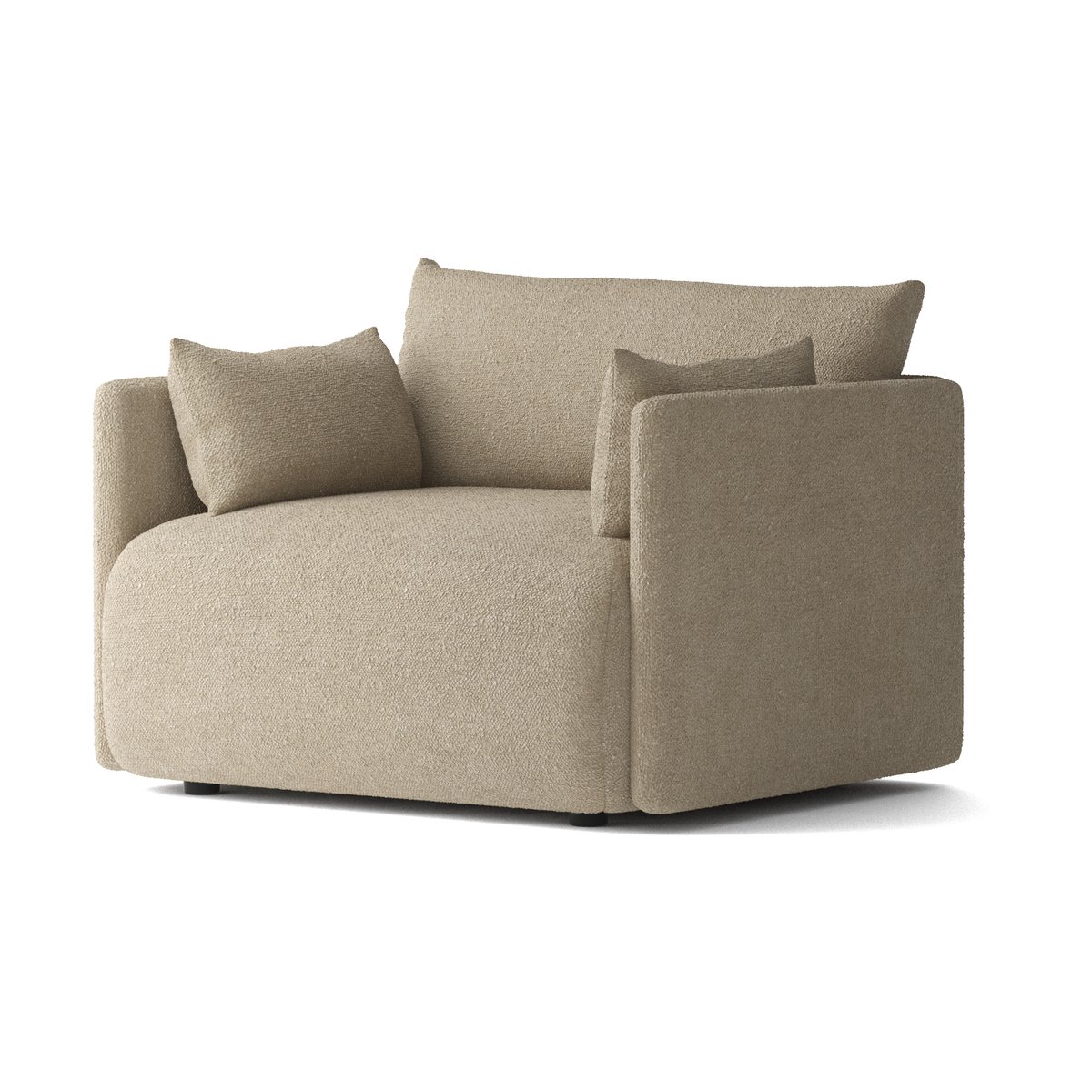 Audo Copenhagen Offset fåtölj Audo Bouclé 02 Beige | Skandinavisk Design | Fåtöljer & Fotpallar | Beige