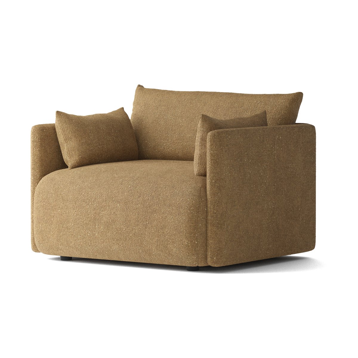 Audo Copenhagen Offset fåtölj Audo Bouclé 06 Gold | Skandinavisk Design | Fåtöljer & Fotpallar | Guldfärgad