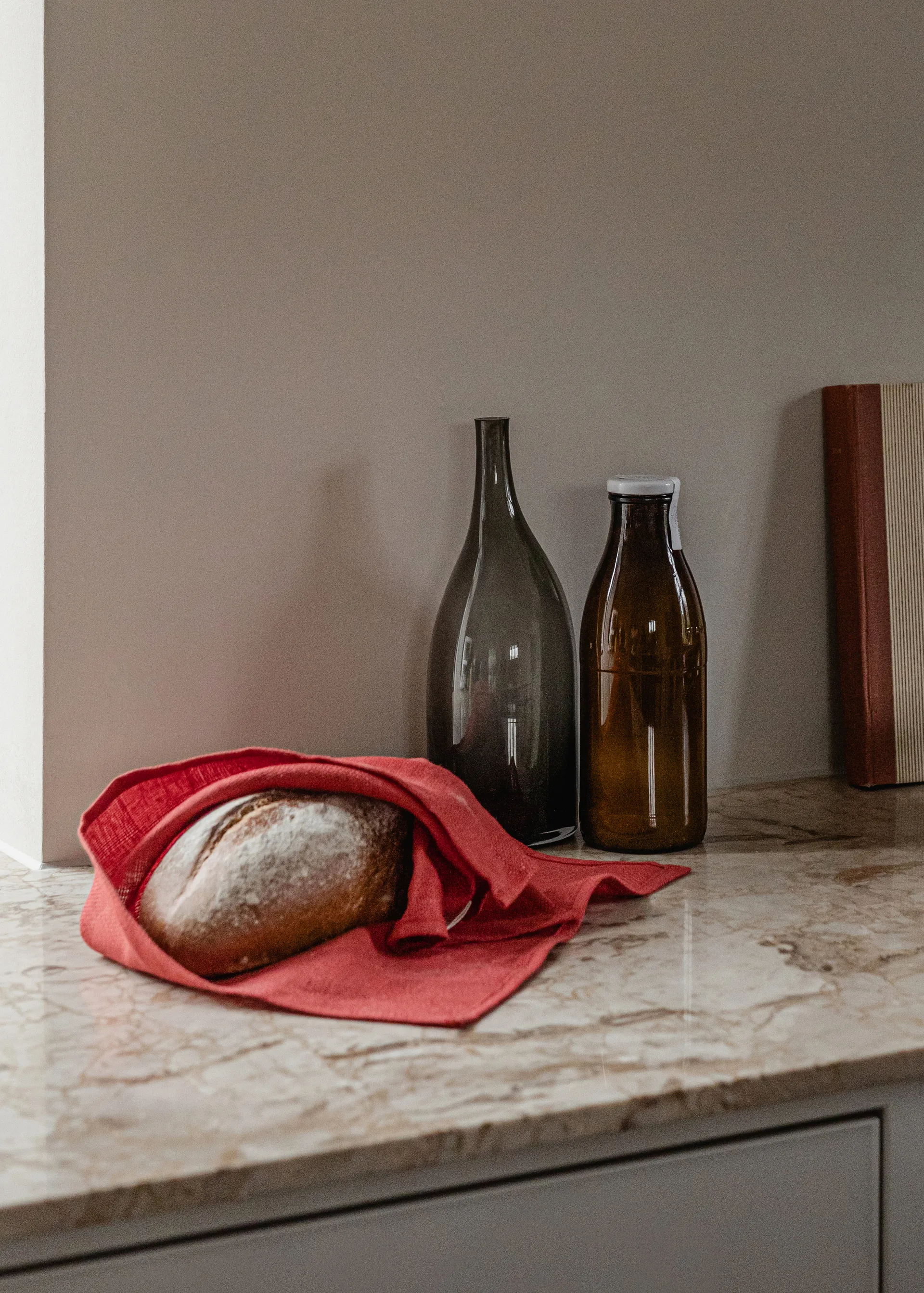 Papilio kökshandduk 40x64 cm 2-pack, Burnt sienna-white Audo Copenhagen