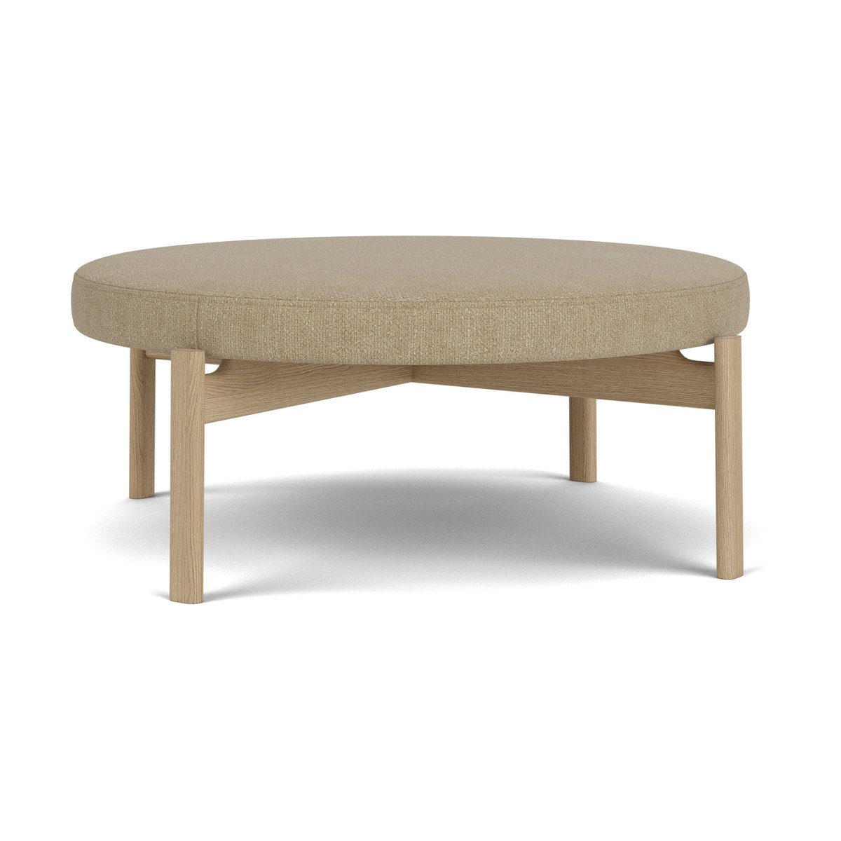 Audo Copenhagen Passage pouf 98,5 cm Natural oak-Audo Bouclé 02