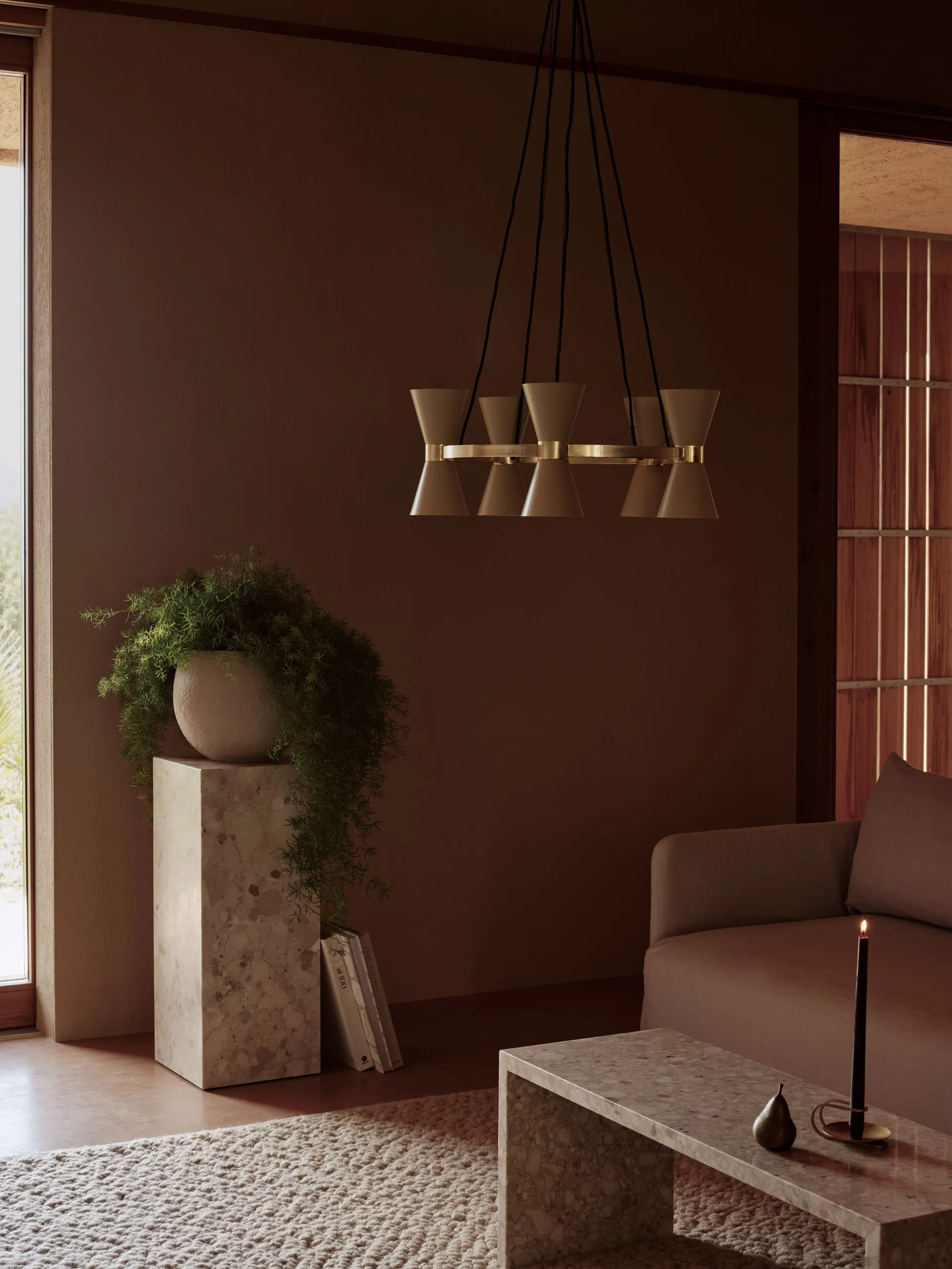 Plinth Pedestal piedestal 30x30x75 cm, Kunis Breccia Audo Copenhagen