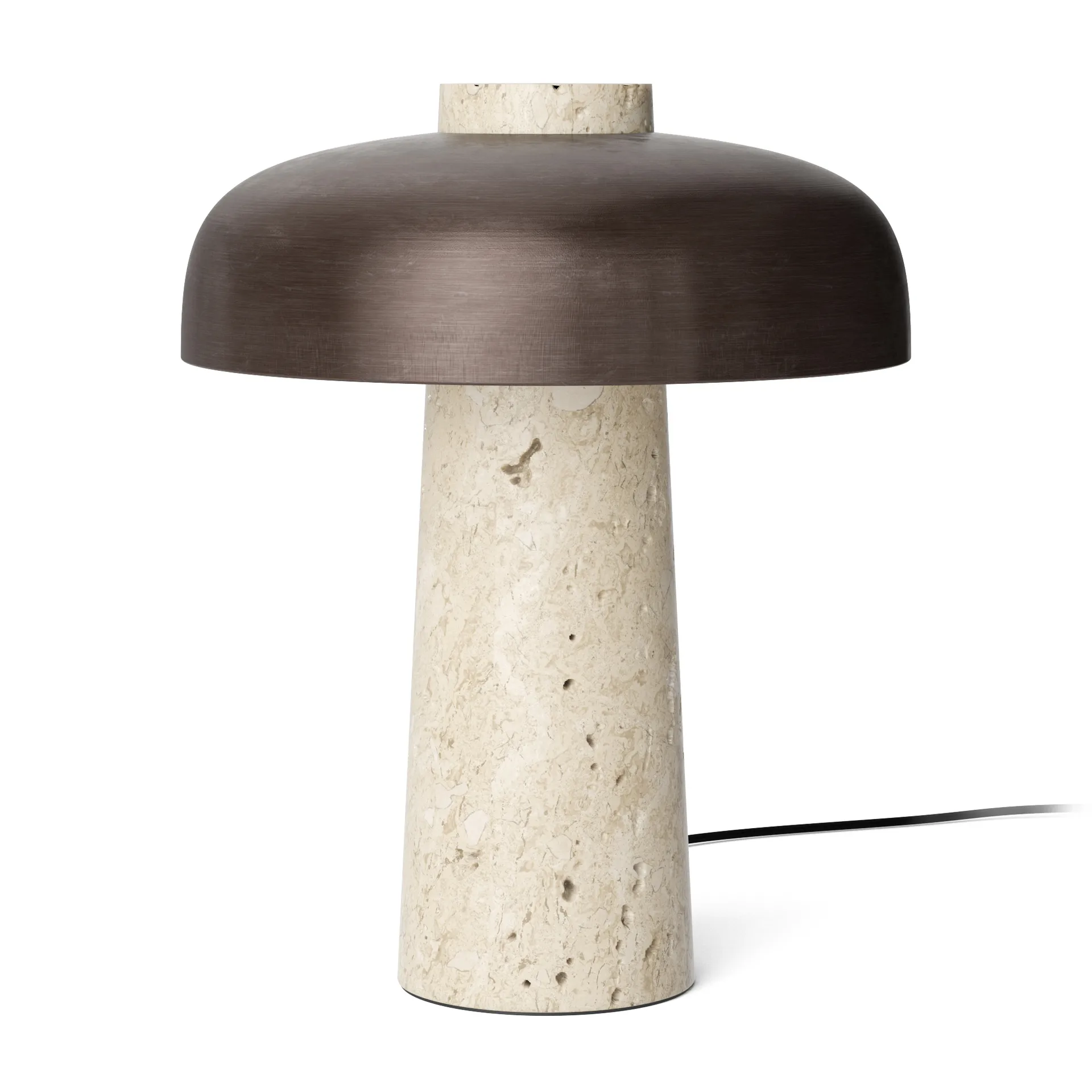 Reverse bordslampa 30 cm, Travertin-bronsad mässing Audo Copenhagen