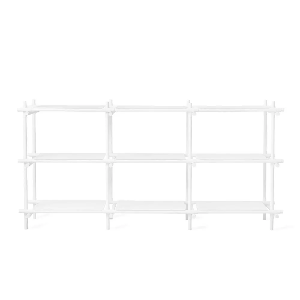 Stick hyllsystem 3 hyllplan, vit-vit Audo Copenhagen