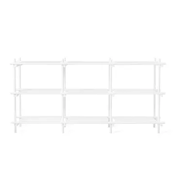 Stick hyllsystem 3 hyllplan - vit-vit - Audo Copenhagen