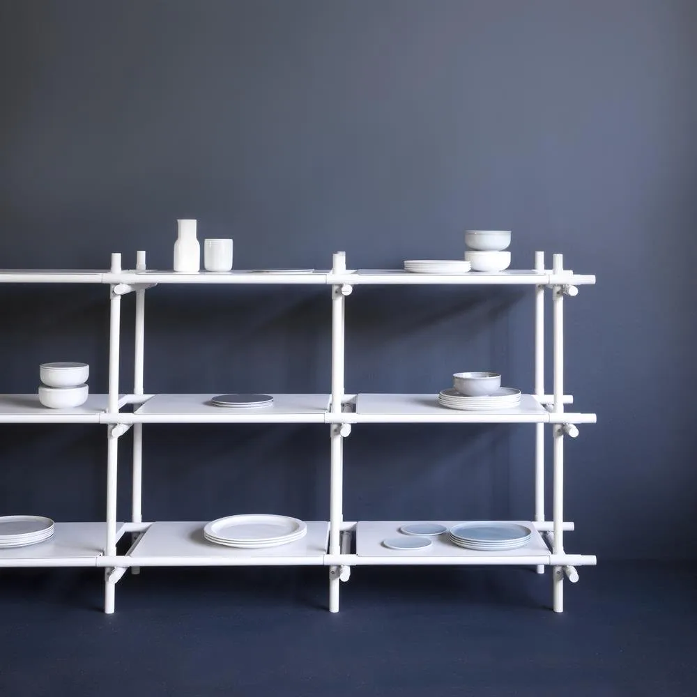 Stick hyllsystem 3 hyllplan, vit-vit Audo Copenhagen