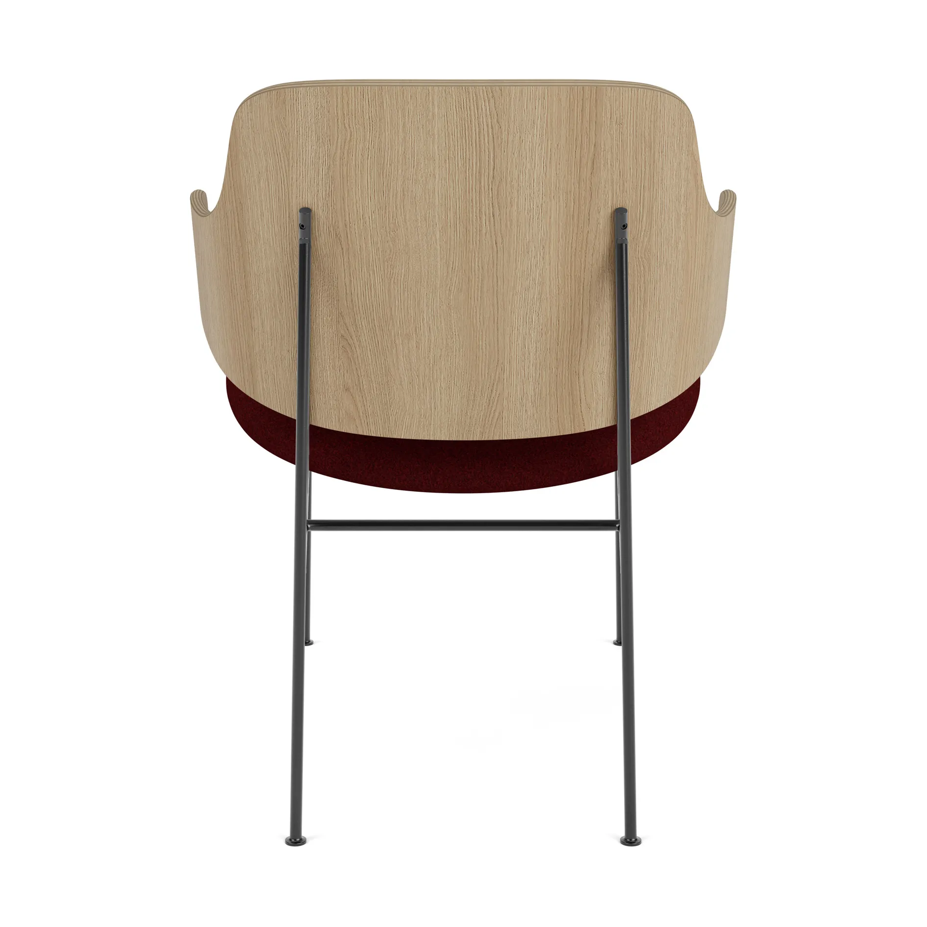 The Penguin loungestol klädd sits, Natural oak-Baru 0570 Red Audo Copenhagen