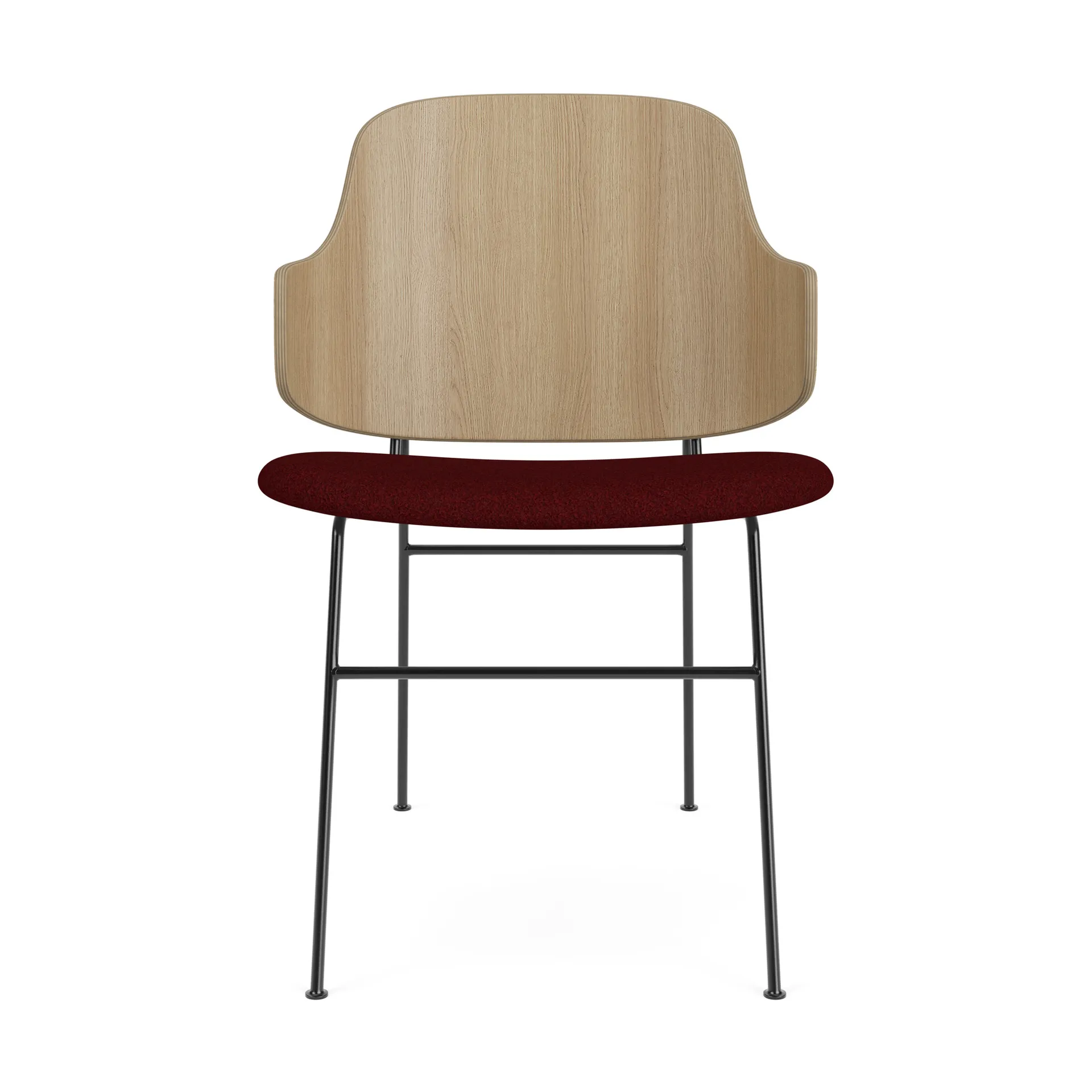 The Penguin stol klädd sits, Natural oak-Baru 0570 Red Audo Copenhagen