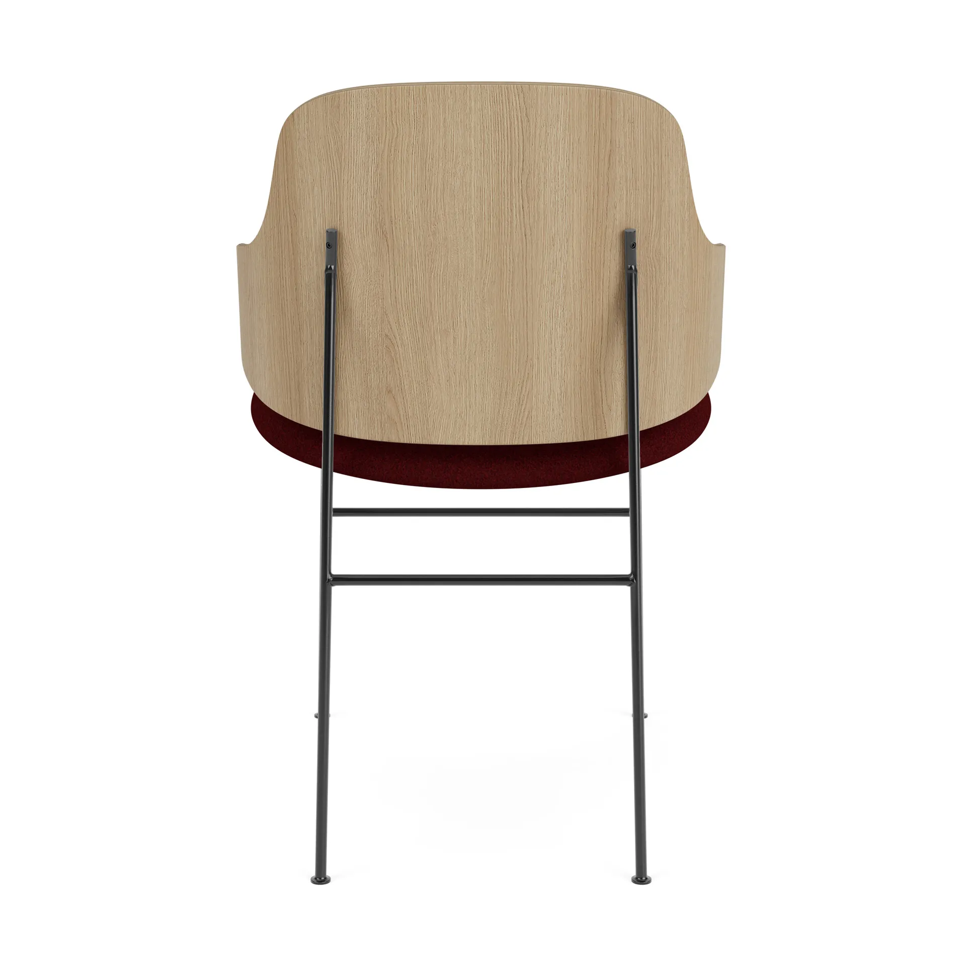 The Penguin stol klädd sits, Natural oak-Baru 0570 Red Audo Copenhagen