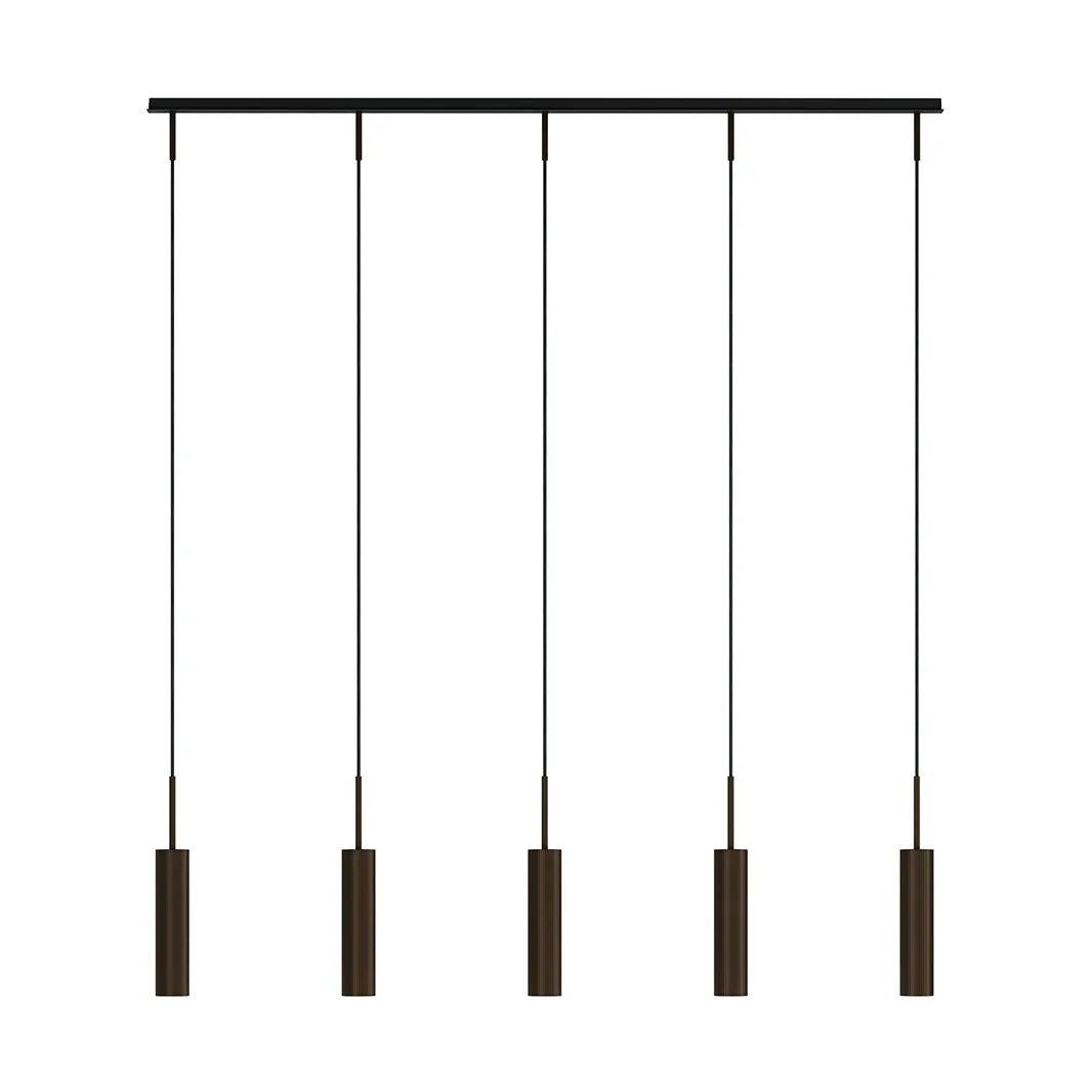 Audo Copenhagen Tubulaire rail pendel 5 Anodized bronzed
