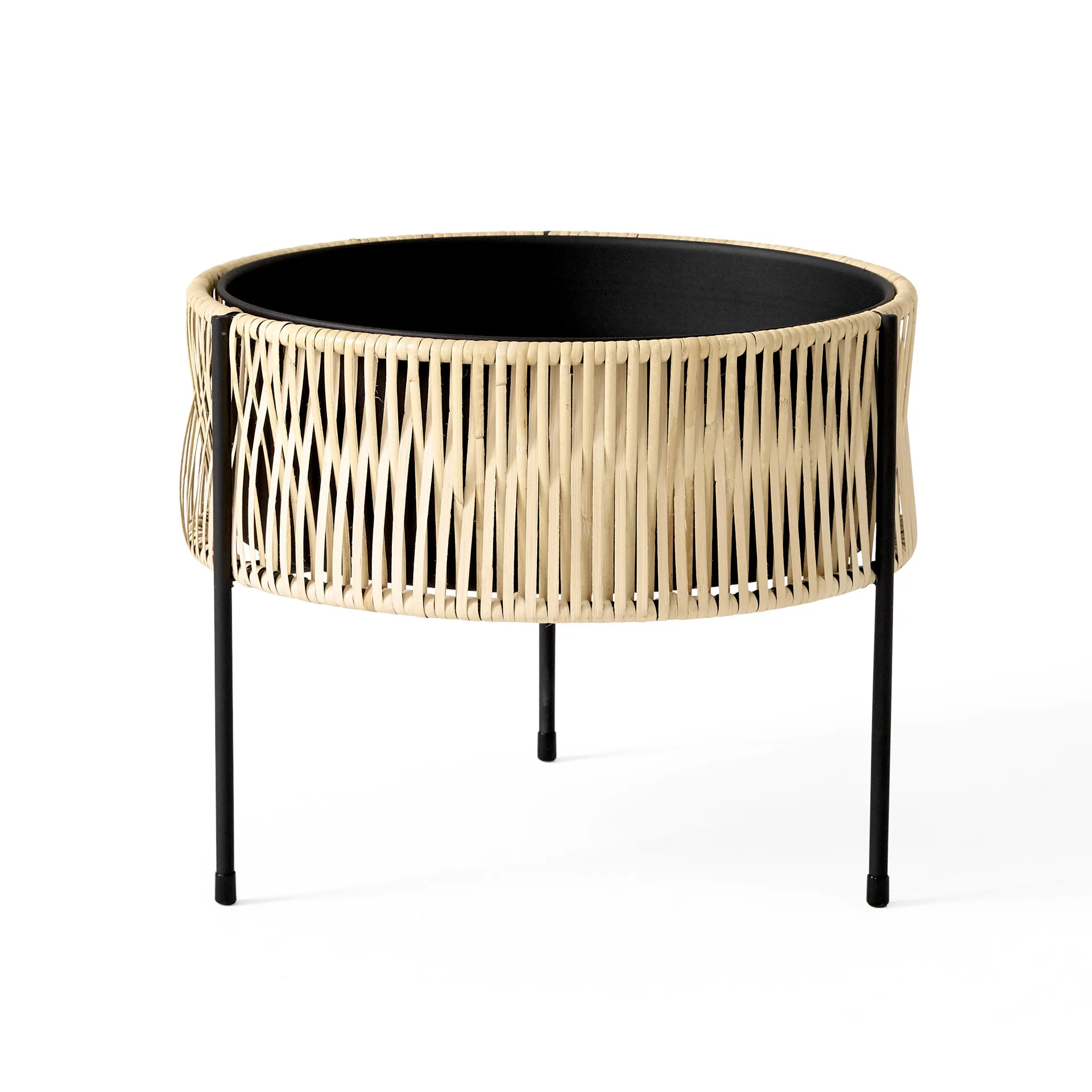 Umanoff planter blomlåda rotting-stål, h32,5 cm Ø41 cm Audo Copenhagen