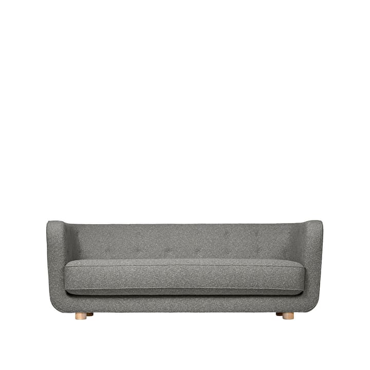 Vilhelm 3-sits soffa - tyg hallingdal 65 130 grå, ben ek natur - Audo Copenhagen
