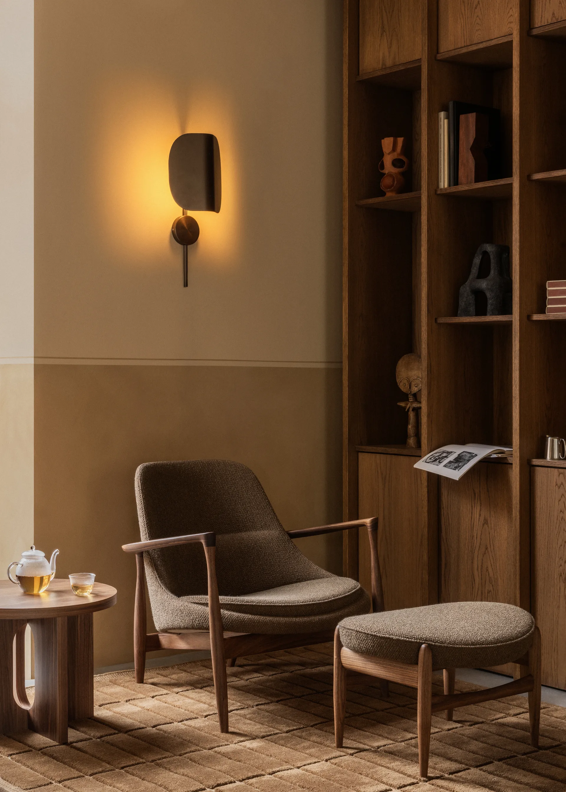 Wing vägglampa, Bronzed aluminium, 47 cm Audo Copenhagen