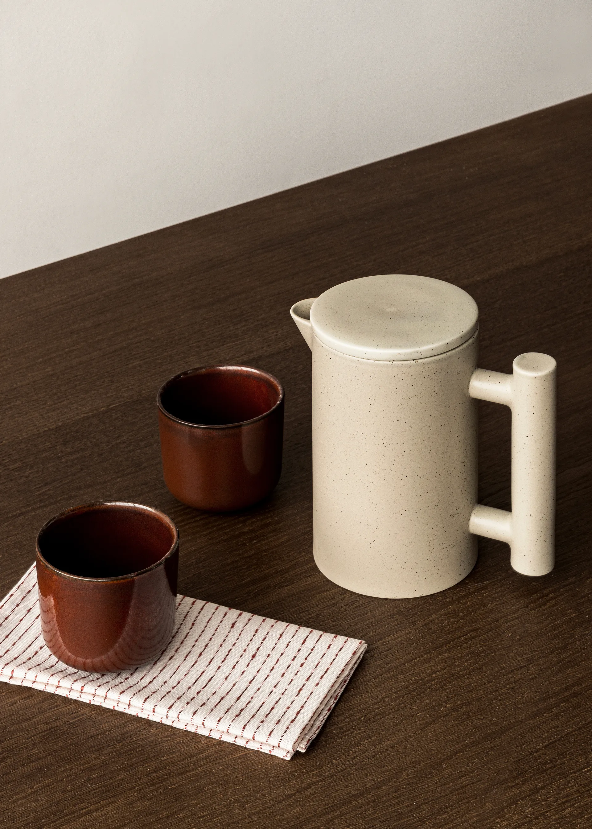 Yana kaffekanna 1 liter, Grey glazed Audo Copenhagen