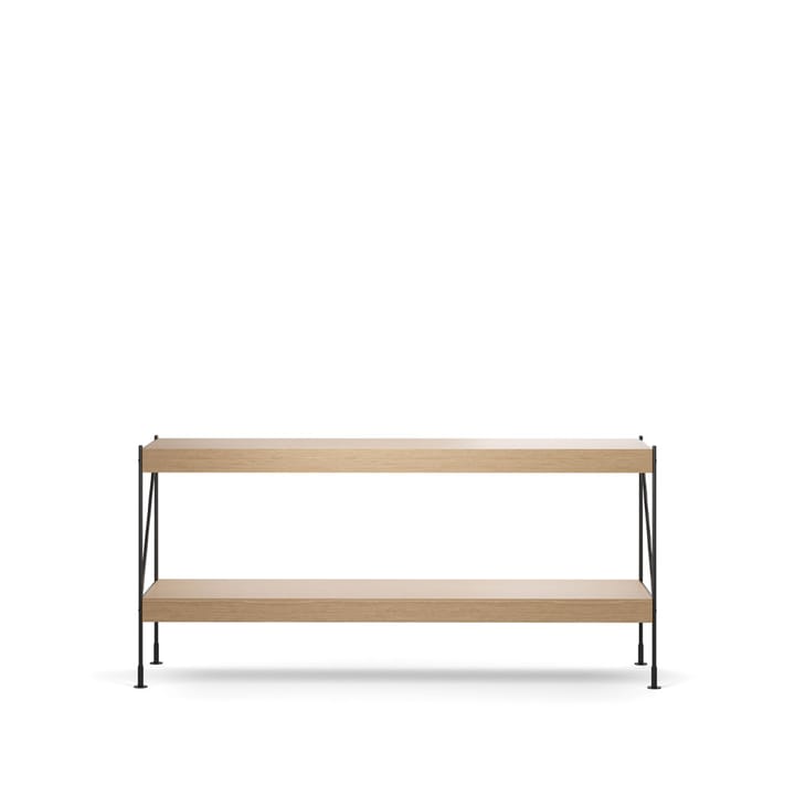 Zet hyllsystem - natural oak, 1x2, black steel base - Audo Copenhagen